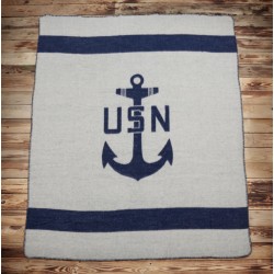 1969 US NAVY USN Wool Blanket Plaid Pike Brothers