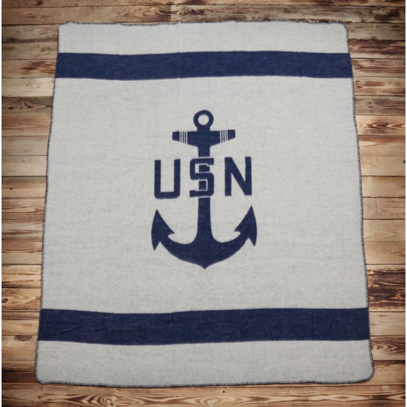 Decke Plaid 1969 US NAVY USN wool blanket Pike...