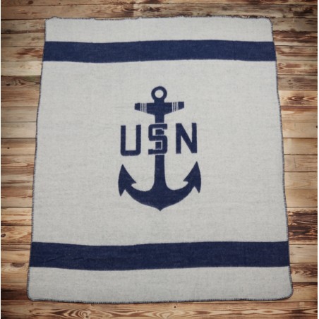 1969 US NAVY USN Wool Blanket Plaid Pike Brothers