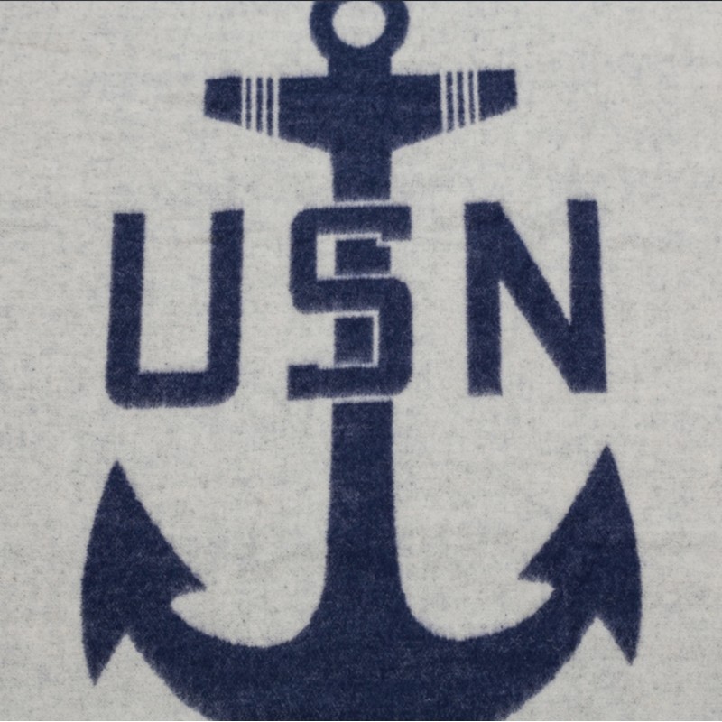 Decke Plaid 1969 US NAVY USN wool blanket Pike...