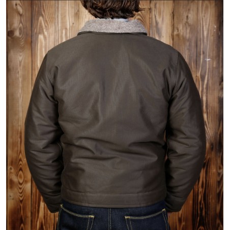 Deckjacke USN N1 Deck Jacket Waxed Oliv N-1 1944 Navy Pike Brothers