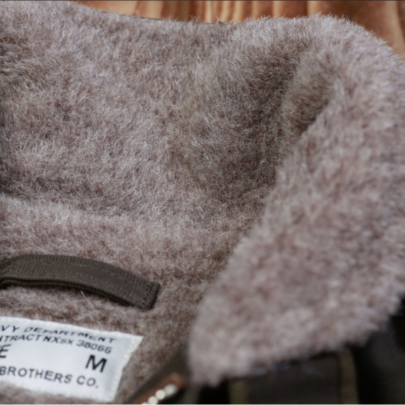 Veste de pont USN N1 Deck Jacket Waxed Oliv N-1...