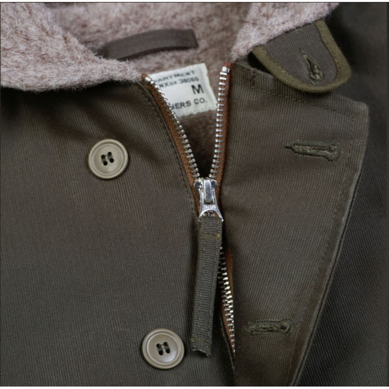 Deckjacke USN N1 Deck Jacket Waxed Oliv N-1...