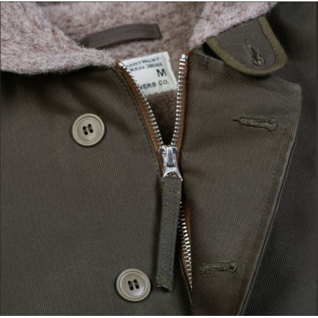 Veste de pont USN N1 Deck Jacket Waxed Oliv N-1 1944 Navy Pike Brothers