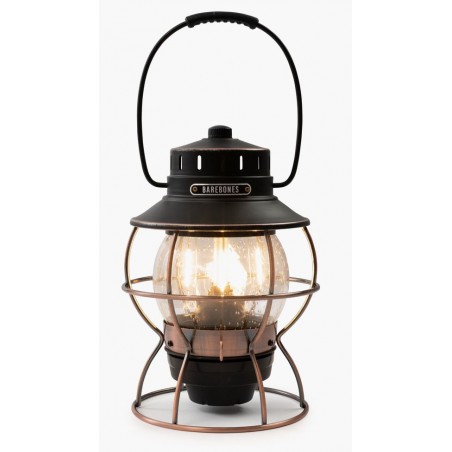 Vintage Portable USB Bronze LED Railroad Lantern - Railroad Lantern Barebones Living