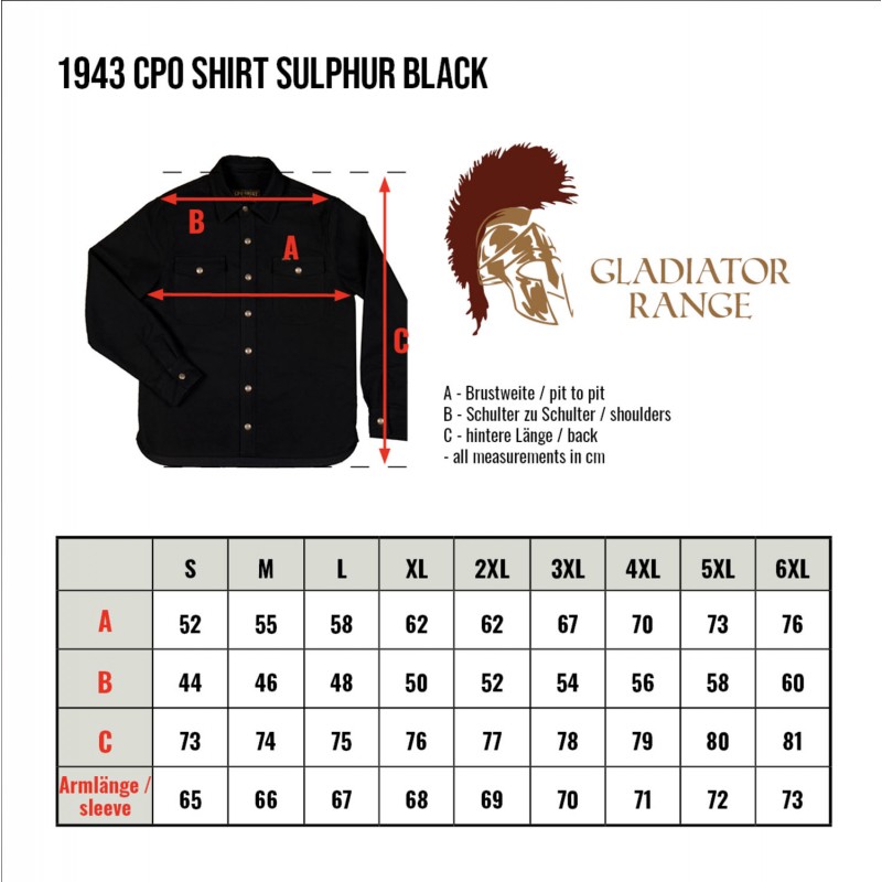 Hemd 1943 CPO Shirt Moleskin sulphur black –...