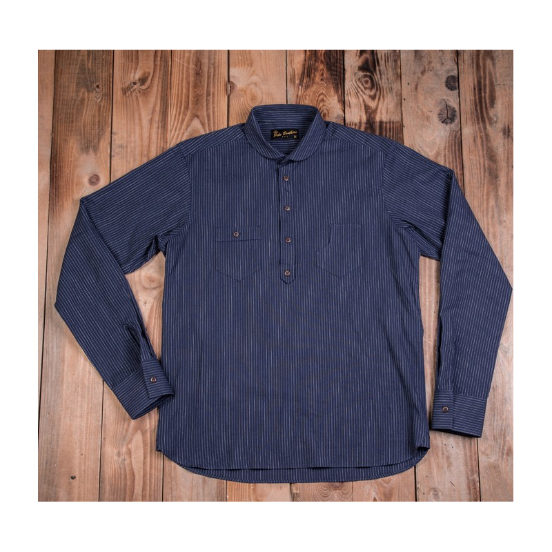 1908 Miner Shirt blauw gestreept