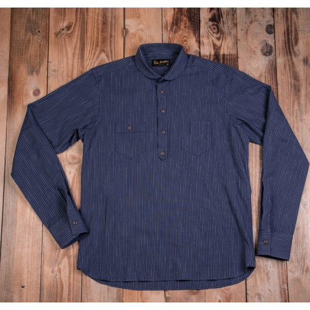 1908 Miner Shirt blau gestreift
