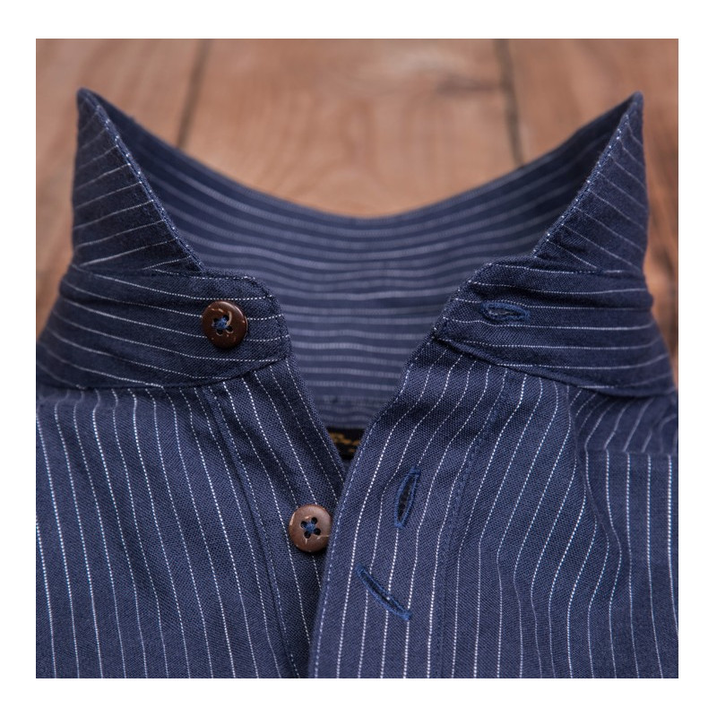 1908 Miner Shirt blau gestreift