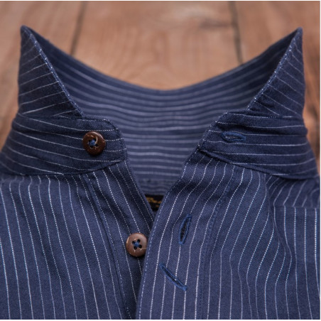 1908 Miner Shirt blau gestreift