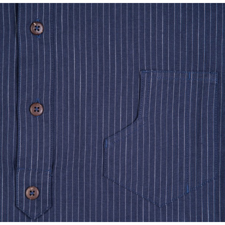 1908 Miner Shirt blau gestreift