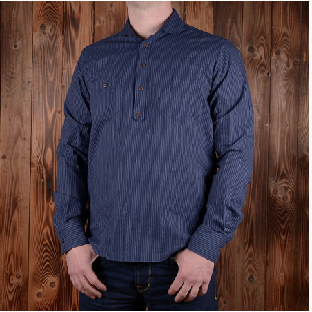 1908 Miner Shirt blauw gestreept