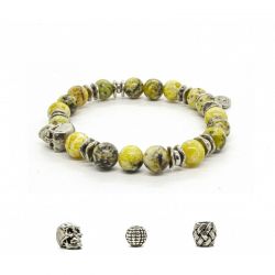 Armband Gelber Türkis, Totenkopf 2
