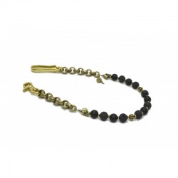 Brieftaschenkette Onyx und Lavagestein - Black Pearl... 2