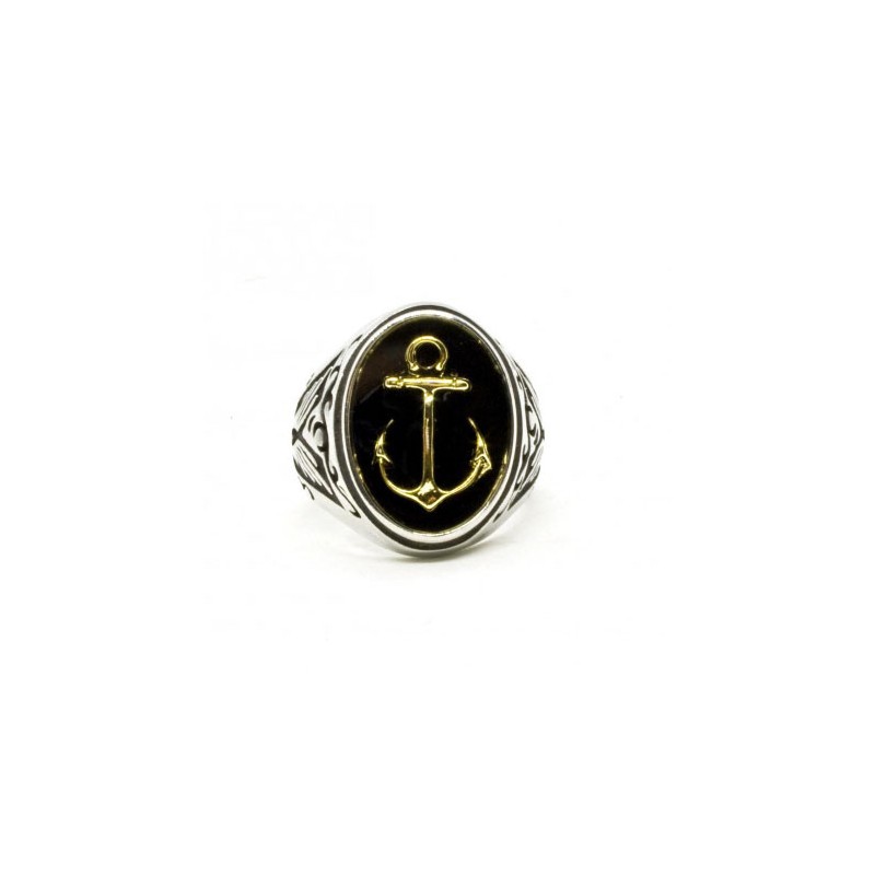 Siegelring Anchor Gold - Black Pearl Creations