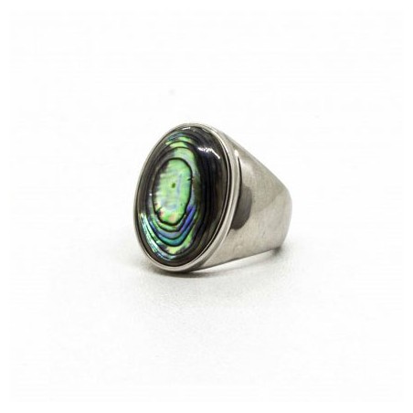 Zegelring Abalone - Black Pearl Creations