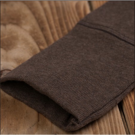 CAMISETA HENLEY 1954 UTILITY SHIRT LONG SLEEVE BROWN MELANGE – PIKE BROTHERS