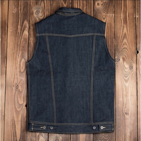 Gilet Denim 1963 Roamer Vest 11oz metal - Pike Brothers