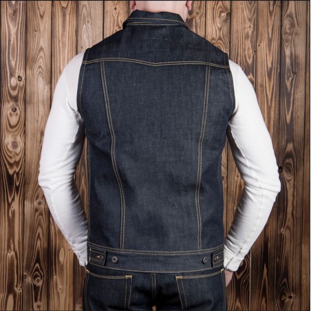 Gilet Denim 1963 Roamer Vest 11oz metal - Pike Brothers