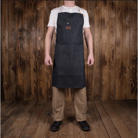 Tablier Selvedge Denim 1927 Shop Apron 11oz metal - Pike Brothers
