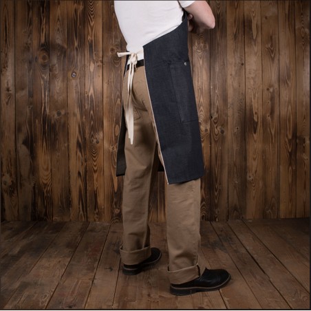 Tablier Selvedge Denim 1927 Shop Apron 11oz metal - Pike Brothers
