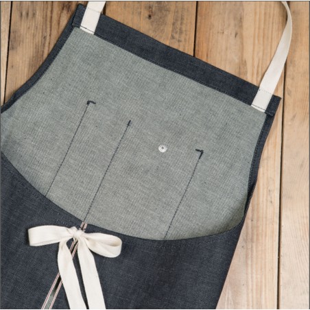 Tablier Selvedge Denim 1927 Shop Apron 11oz metal - Pike Brothers