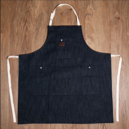 Tablier Selvedge Denim 1927 Shop Apron 11oz metal - Pike Brothers