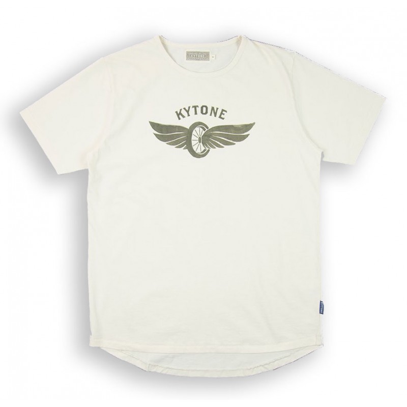 T-SHIRT 100 % BAUMWOLLE Turn 1 White - Kytone