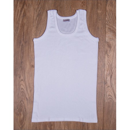 2er-Pack weiße Unterhemden - Schlauch-Achselhemd 100 % Baumwolle - 1965 Tank Top Pike Brothers set white