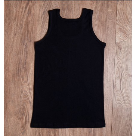 Pack of 2 Black Singlets - Tubular Tank Top 100% Cotton - 1965 Tank Top Pike Brothers set black