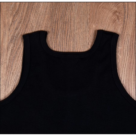 2er-Pack schwarze Trägerhemden – Schlauchförmiges Unterhemd 100% Baumwolle – 1965 Tank Top Pike Brothers set black
