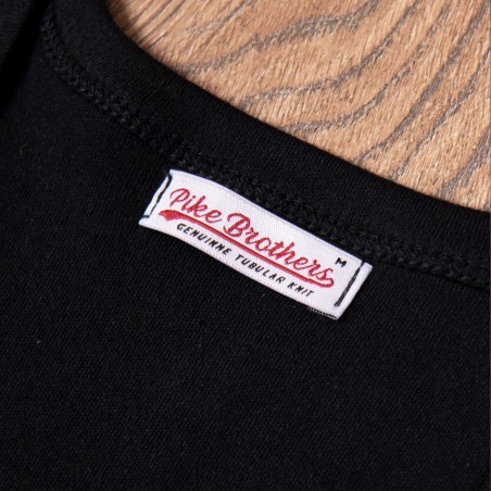 2er-Pack schwarze Trägerhemden – Schlauchförmiges Unterhemd 100% Baumwolle – 1965 Tank Top Pike Brothers set black