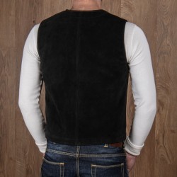 Schwarze Lederweste 1937 Roamer Vest Mulholland black -... 2