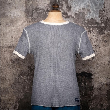 Buisvormig T-shirt Pegriot 100% katoen "Richelieu-breisel" gemêleerd - Fleurs de Bagne