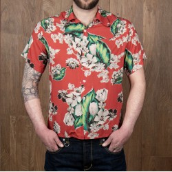 Hawaiihemd 1947 Albert Shirt Pulemoku red - Pike Brothers