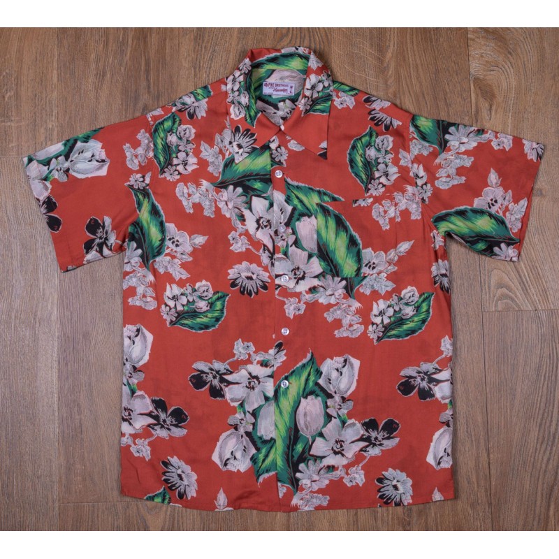 1947 Albert Shirt Hawaiian Shirt Pulemoku red -...