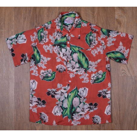 Hawaiiaans shirt 1947 Albert Shirt Pulemoku red - Pike Brothers