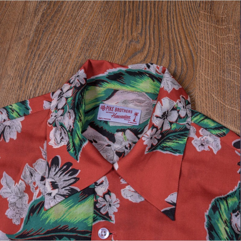 1947 Albert Shirt Hawaiian Shirt Pulemoku red -...