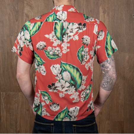 Hawaiiaans shirt 1947 Albert Shirt Pulemoku red - Pike Brothers