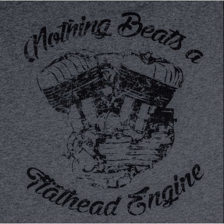 T-Shirt Flathead Engine Grau - 1969 Sports Tee Engine grey Pike Brothers