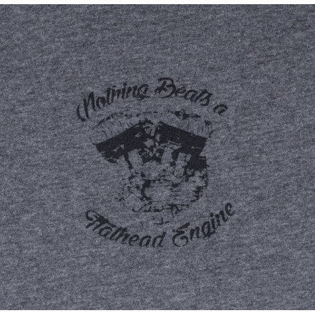 Flathead Engine Grey T-shirt - 1969 Sports Tee Engine grey Pike Brothers