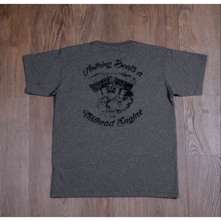 Flathead Engine Grey T-shirt - 1969 Sports Tee Engine grey Pike Brothers