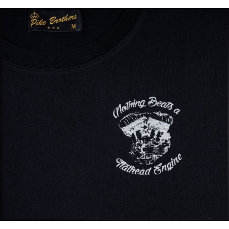T-Shirt Flathead Engine Schwarz - 1969 Sports Tee Engine black Pike Brothers