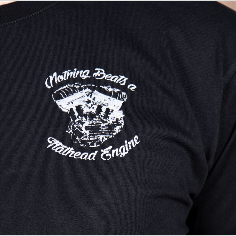 T-shirt Flathead Engine zwart - 1969 Sports Tee...