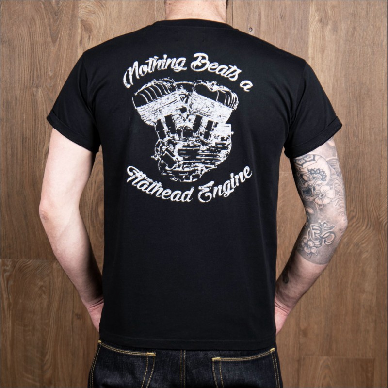 T-Shirt Flathead Engine Schwarz - 1969 Sports...
