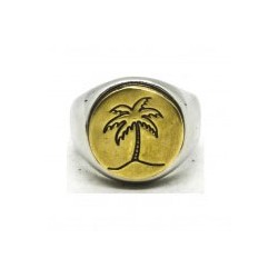 Palm Tree Signet Ring - Black Pearl Creations