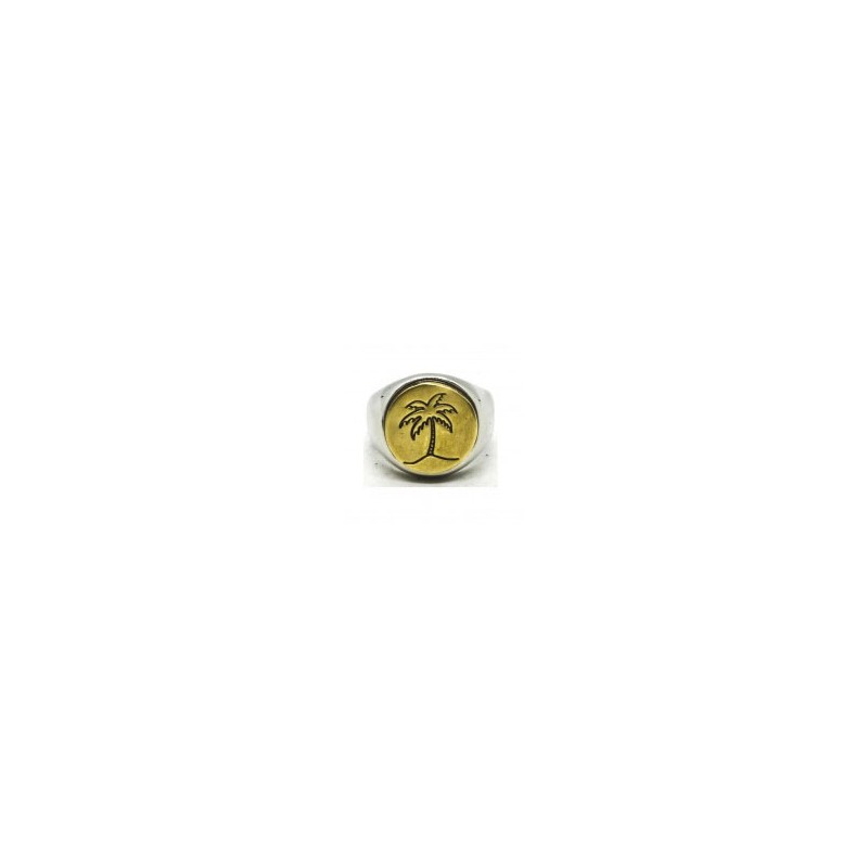 Palm Tree Signet Ring - Black Pearl Creations