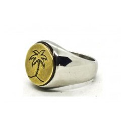 Palm Tree Signet Ring - Black Pearl Creations 2