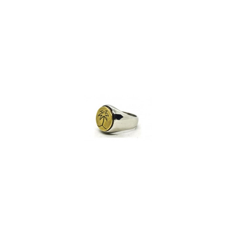 Palm Tree Signet Ring - Black Pearl Creations