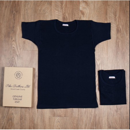 2er-Pack Schlauchleib-T-Shirts Rundhalsausschnitt Marineblau 1947 Round Neck Set Navy – Pike Brothers
